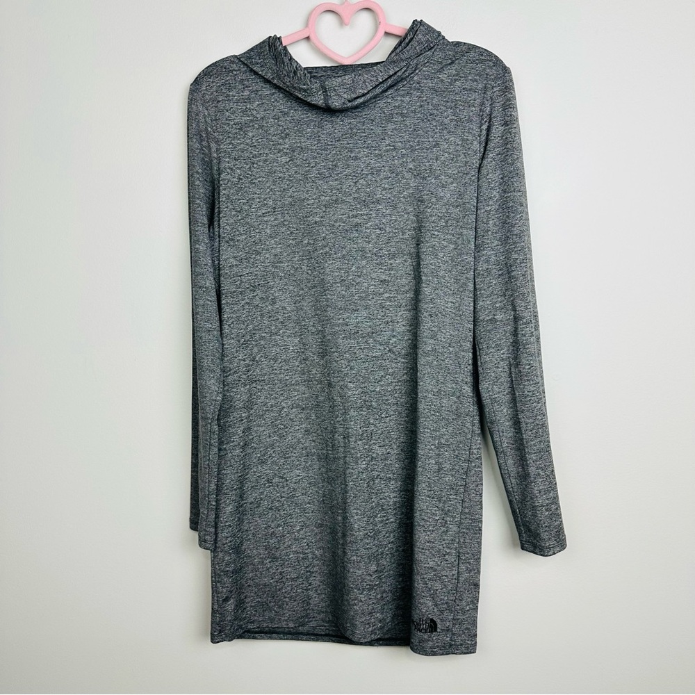 The North Face Gray Long Sleeve Shirt Dress Hoodie Size Medium